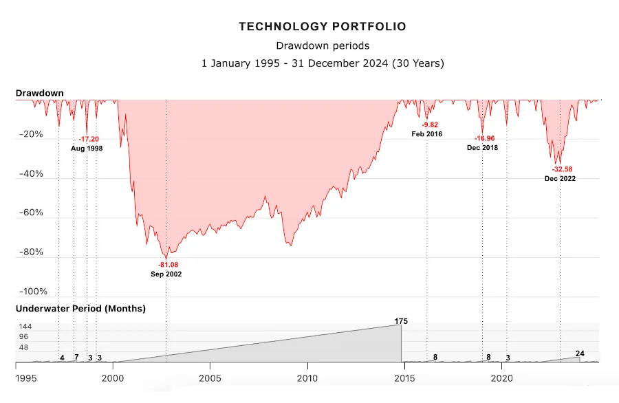 Technology Portfolio Drawdown - As of December 2024